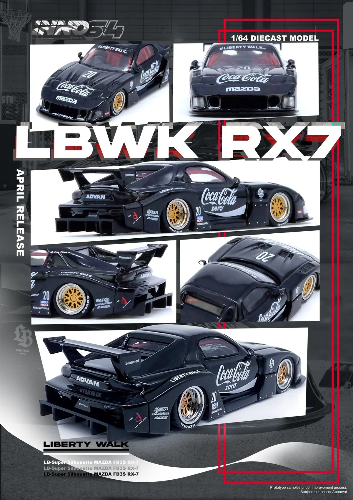 LBWK Mazda RX7 (FD3S) INNO64 (Coca-Cola)